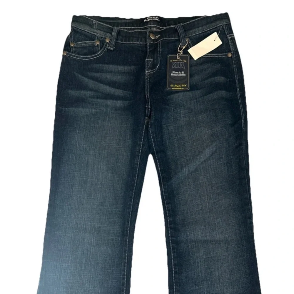 Rock & Republic Blue Jeans 30 X 32 Bootcut Kiedis 98% Cotton 2% Elastin NWT $240